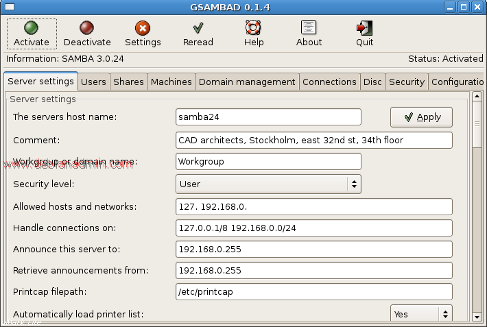 nationalisme Gammel mand Sprællemand Debian server administration tools (GUI) | Debian Admin