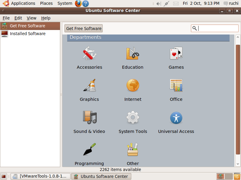 Ubuntu Software Center مع شكل مبهر